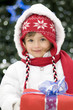 Cute girl christmas portrait