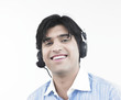 Photo: handsome asian male call centre executive of indian origin handsome asian male call centre executive of indian origin