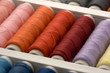 Colorful spools of thread