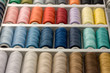 Colorful spools of thread