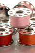 metallic spools of thread