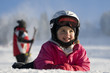 Little girl on ski Little girl on ski