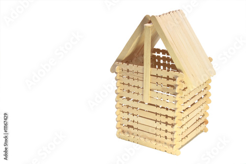 Photo: Wooden Popsicle Stick House Wooden Popsicle Stick House