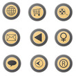 Modern Gold Web Icon Set 2