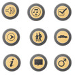 Modern Gold Web Icon Set 6