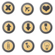Modern Gold Web Icon Set 8