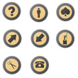 Modern Gold Web Icon Set 9