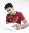 Photo: a smart asian man of indian origin with a blank placard a smart asian man of indian origin with a blank placard