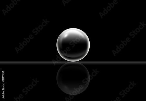 Illustration: Single black sphere Single black sphere