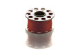 metallic spool of red thread