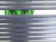 Green peeping Tom