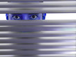 Blue peeping Tom