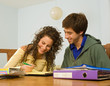 teenagers studing