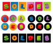 SOLDES : boutons et étiquettes