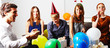 Youth decorating the house for a birthday party