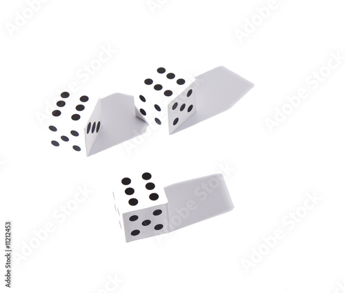 Photo: Three dices with six Three dices with six