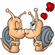 Snail Love - colored cartoon illustration Snail Love - colored cartoon illustration