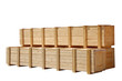 Wooden crates isolated on white