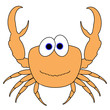 Crab Cartoon - Isolated On White