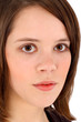 young girl with big brown eyes
