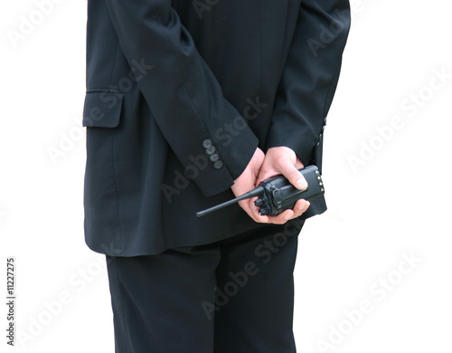 Photo: Security Personnel isolated on white Security Personnel isolated on white