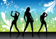 blue and grenn fashion girls party illustration vecteur blue and grenn fashion girls party illustration vecteur