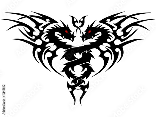 Drachen-Tribal-Wappen