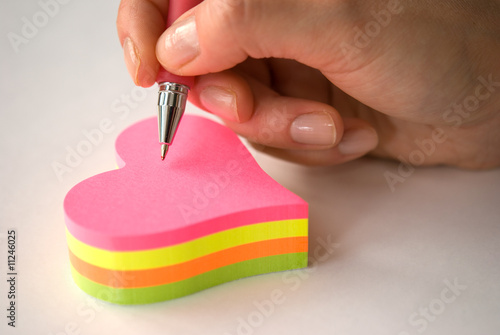 Photo: Heart shaped sticky notes Heart shaped sticky notes