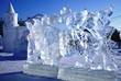 Ice sculpture of the fiery bull in Russia Ice sculpture of the fiery bull in Russia