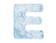 Ice font. Letter E.Upper case