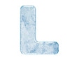 Ice font. Letter L.Upper case