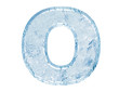 Ice font. Letter O.Upper case