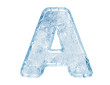 Ice font. Letter A.