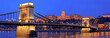 The Chain Bridge in Budapest, Hungary by night