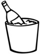 champagne in ice bucket