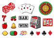 icon set or design elements relating to casino