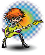 Rock girl and guitar Rock girl and guitar