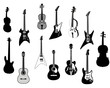 stringed instrument silhouette