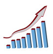 Concept of economy rising