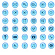 Iconos web 2.0 en azul Iconos web 2.0 en azul