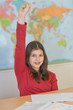 Teen girl happy about her test score