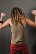 Funky guy with dreadlocks