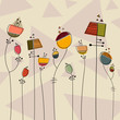 fantastic flowers vector