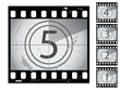 Vektor: Grunge movie countdown from series Grunge movie countdown from series