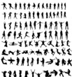 large set of vector silhouettes large set of vector silhouettes