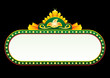 Gold on green neon
