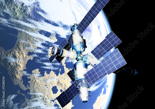 Illustration: Weltraumstation Weltraumstation