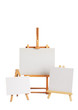 wood easel with white canvas isolated wood easel with white canvas isolated