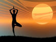 Posa yoga al tramonto Posa yoga al tramonto