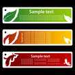Leaf, flame & paint banner
